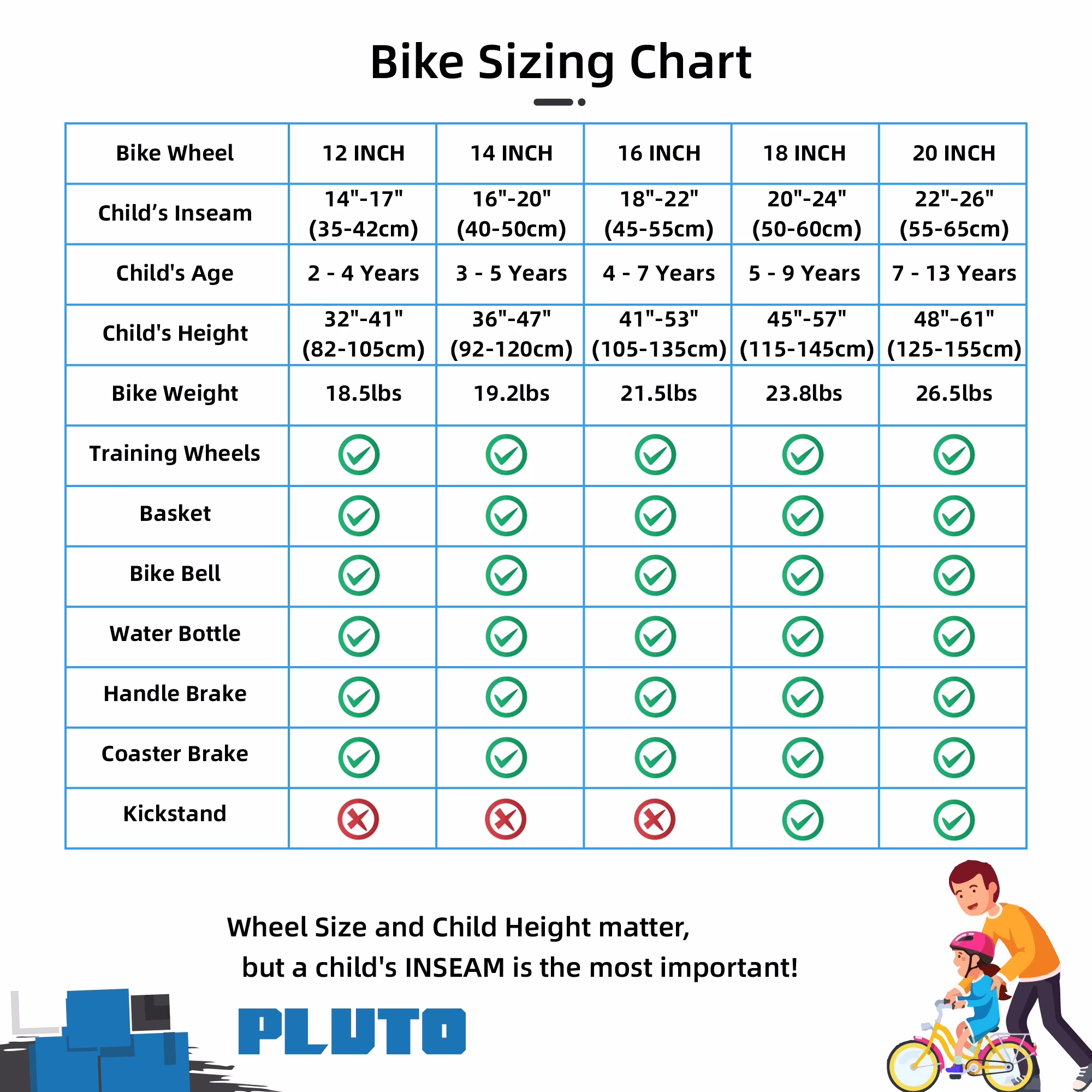 JOYSTAR Pluto Kids Bike with Training Wheels for 12 inch Bike, Gray - Image 5