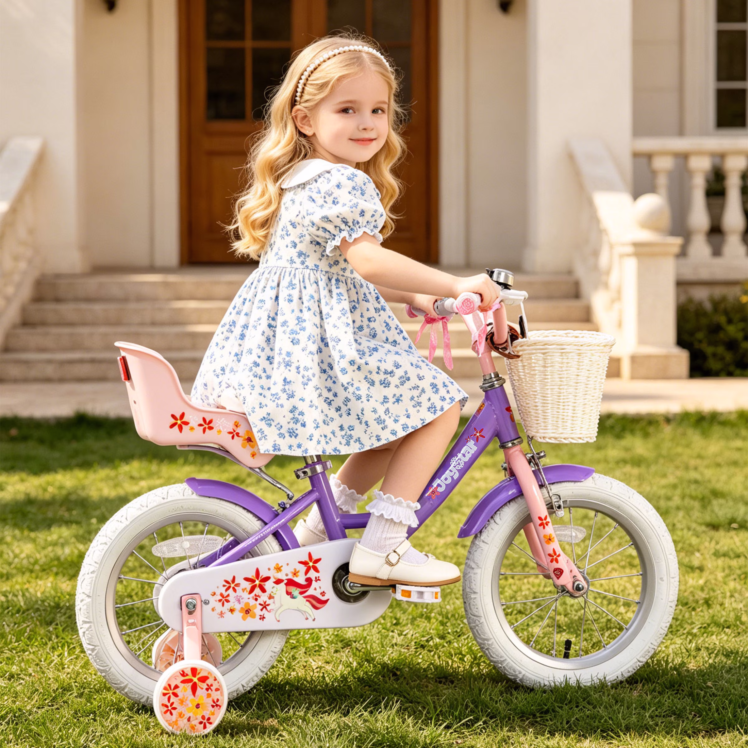 JOYSTAR Unicorn 14inch Girls' Bike, PurPle - Image 2