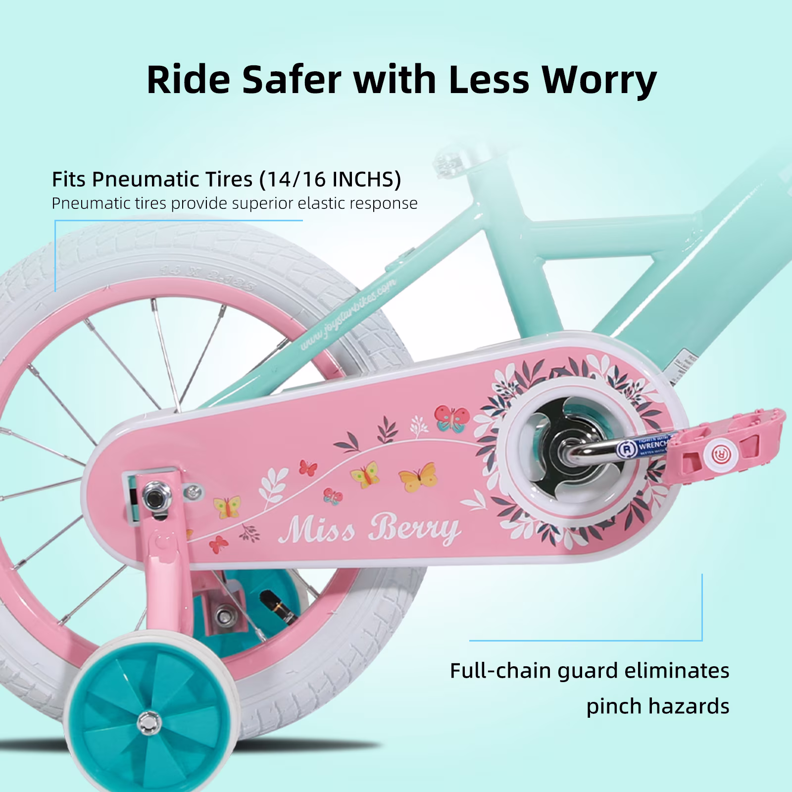 JOYSTAR Voyager 16 Inch Kids Bike for Boys and Girls, Green - Image 3