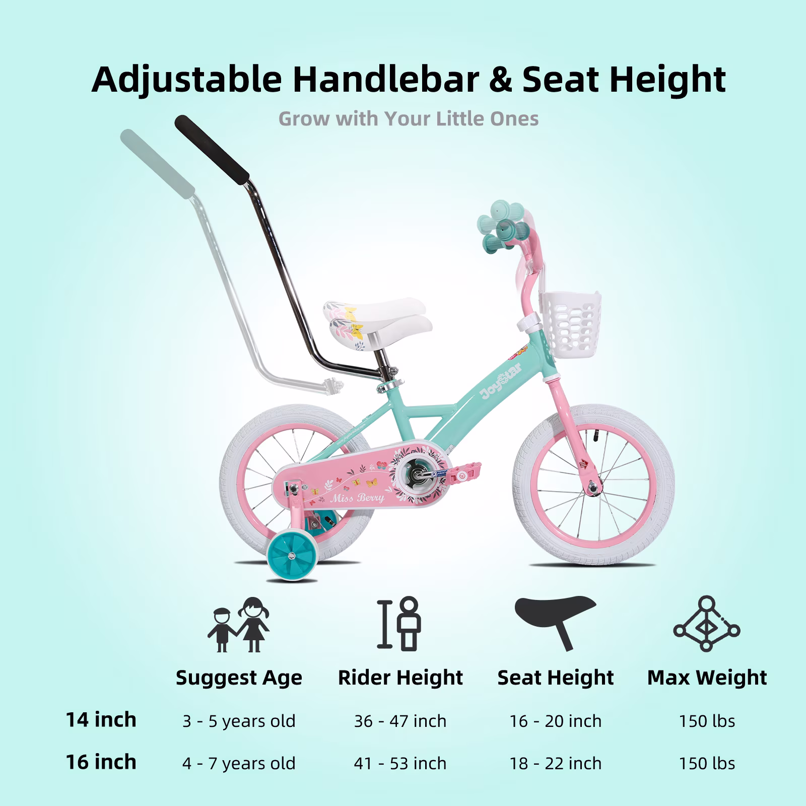 JOYSTAR Voyager 16 Inch Kids Bike for Boys and Girls, Green - Image 5