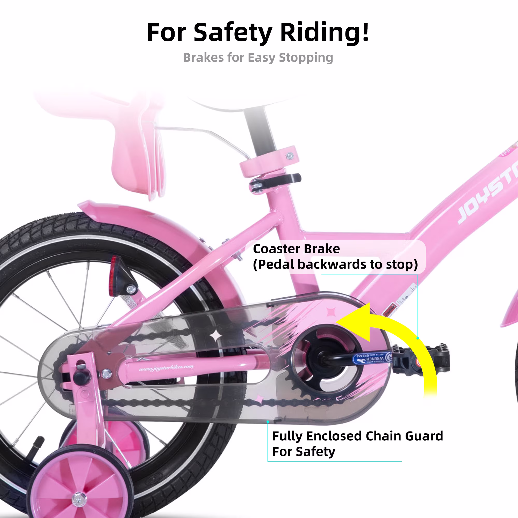JOYSTAR Zinnia 14 inch Kids Bike for Girls, Children Bicycle in Pink - Image 5