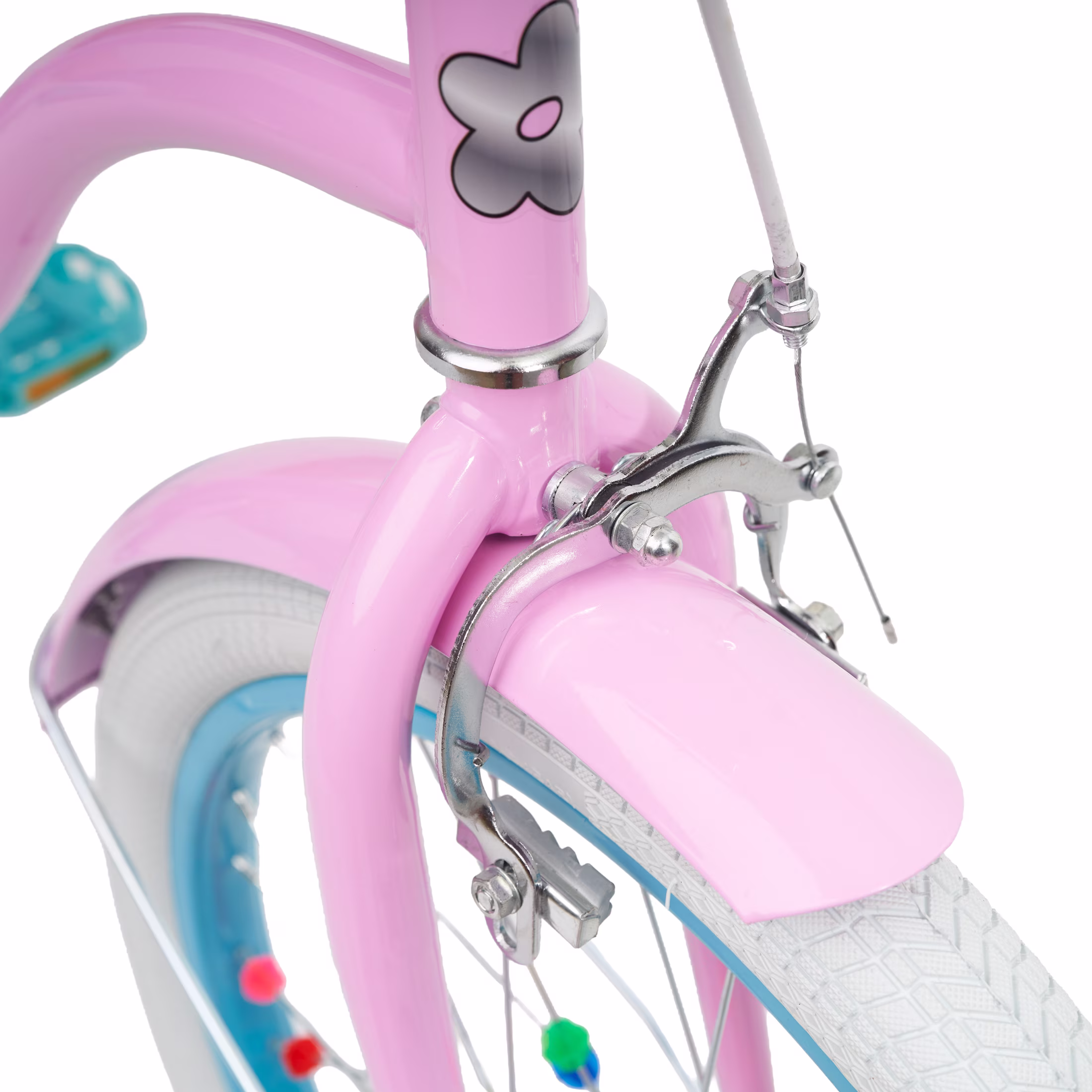 Justice Coastline Classics 20” Pink Cruiser Kids’ Bike with Spoke Charms & Bike Pouch - Image 5