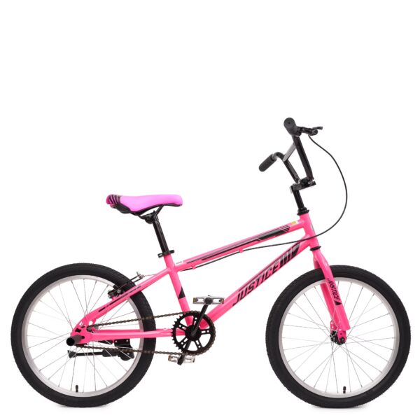 Justice Meta Hyper Shine 20” Deluxe BMX Kids’ Bike with License Plate, Light-Up Rim & Iridescent Pedals