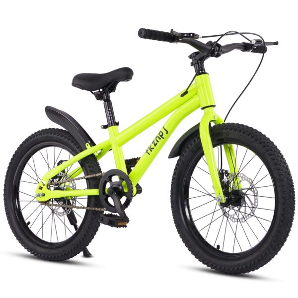 Juuar 18" Kids Bikes for Boys Girls Age 6–9 Years, Single Speed Disc Brake Sporty Bike, Comfort Steel Frame Children Bicycle, Green