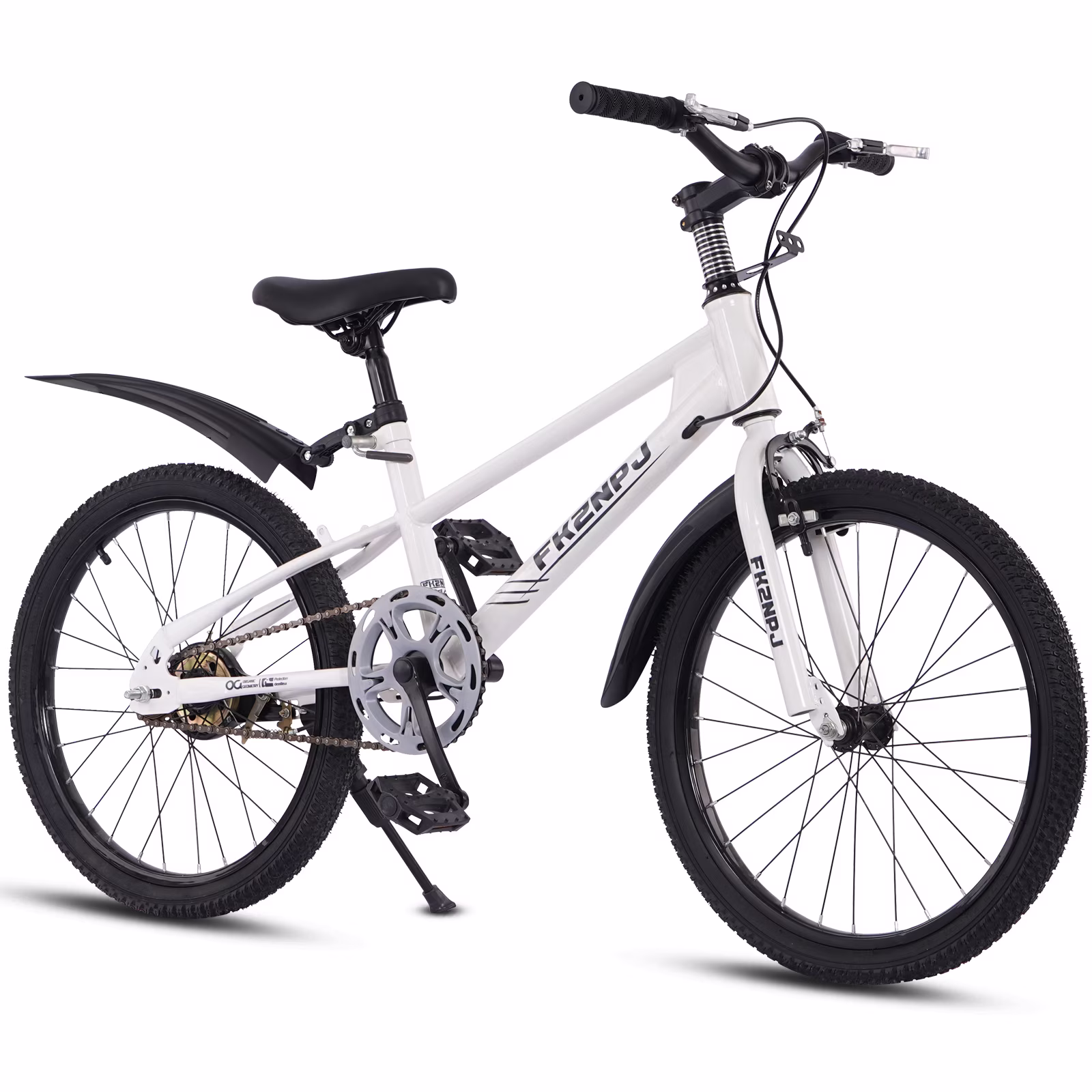 Juuar 20" Kids Bike for Boys Girls Age 6-10 Years, Single Speed Steel Frame Children Bike Bicycle with Caliper Brake, White
