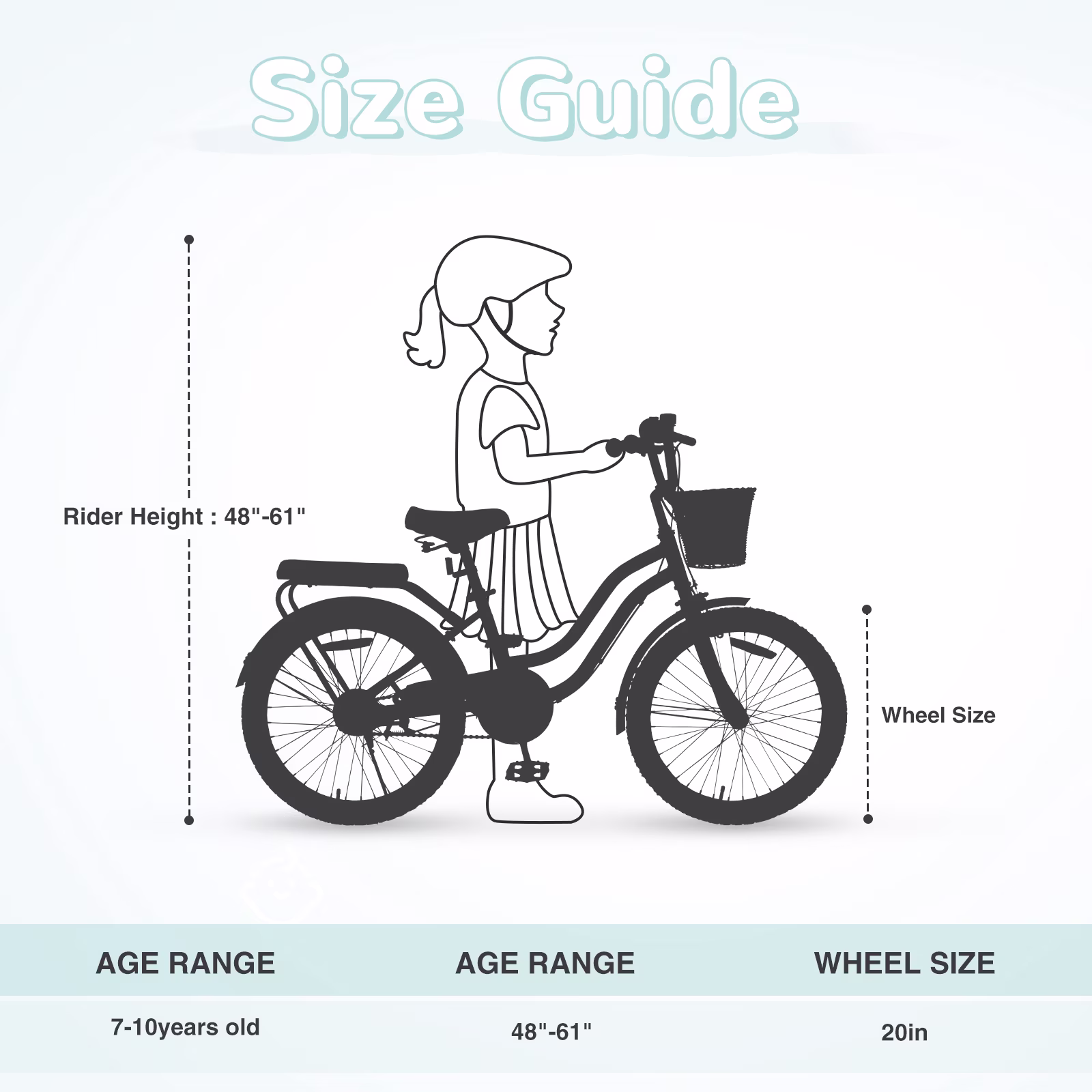 Juuar 20" Kids Bike with Basket, Single Speed Children Bicycle, Cute Girls Bike Birthday Gifts for 7+ Years Old, Green - Image 5