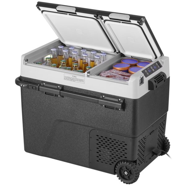 KFFKFF 12 Volt Car Refrigerators 58L / 61.5 QT RV Refrigerator, Freezer Fridge Cooler DC & AC, for Home, Travel, Camping, RV and Outdoor
