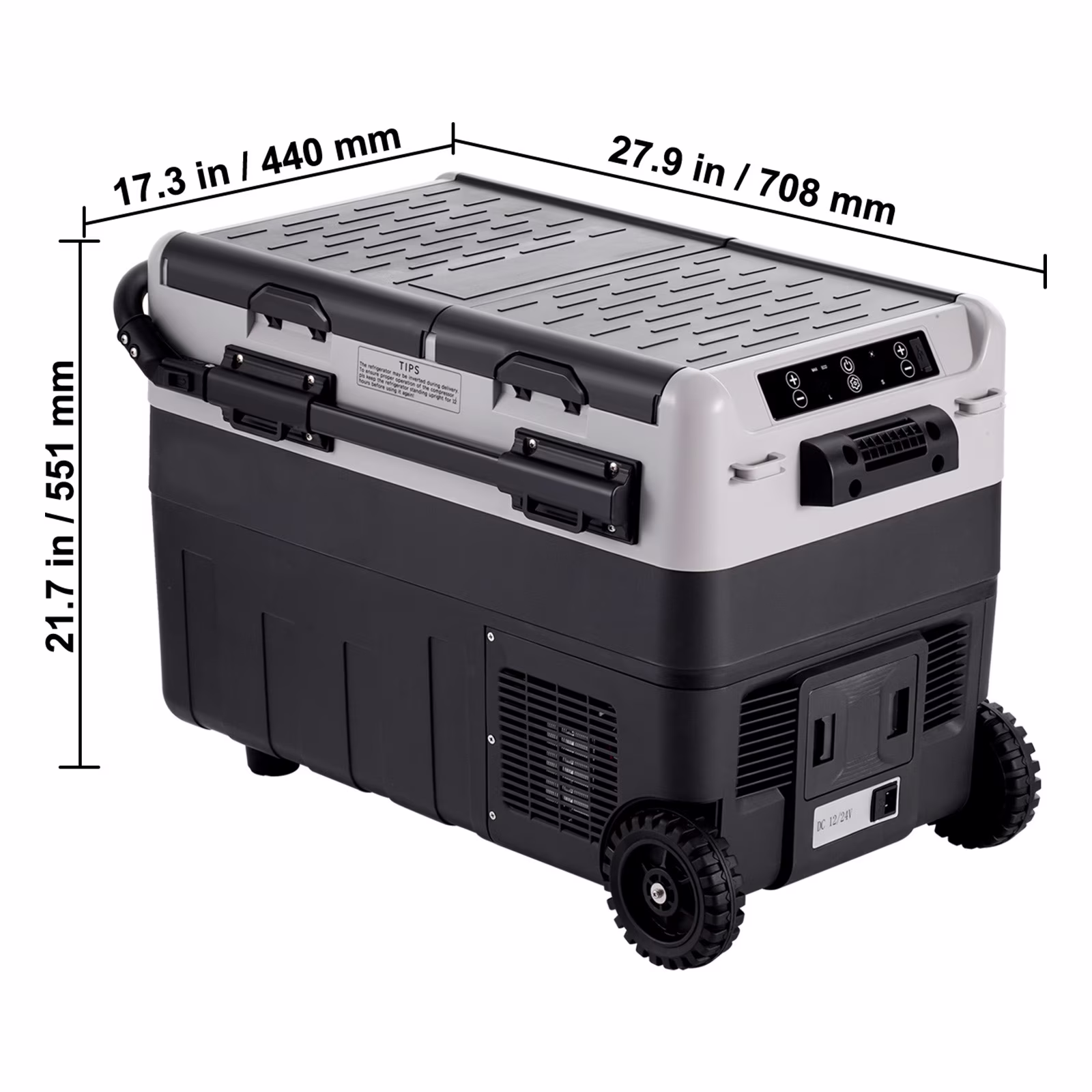 KFFKFF 12V Car Refrigerator, 52.8 QT Portable Fridge Freezer, 12/24V DC 110~240V AC -4℉ to 68℉ for RV Camping, Travel, Truck, Home - Image 2