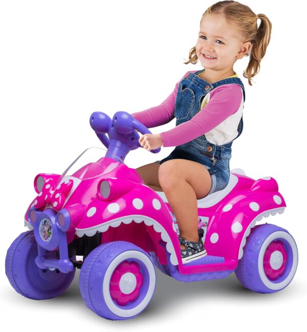 Kid Trax 6V Disney Minnie Mouse Toddler Electric Car for Kids - Outdoor Toys, Minnie Mouse Toys, Kids' Electric Vehicles, Ride on Toy, Speed 1.5mph, 18-36 months, Max weight of 44Lbs, Hot Pink