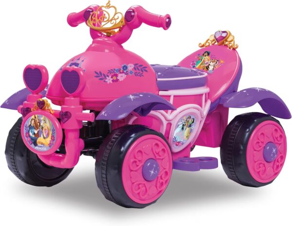 Kid Trax 6V Disney Princess Toddler Car, Outdoor Toys - Electric Car for Kids, Disney Cars Toys, Kids' Electric Vehicles, Ride on Toy, Max Speed 1.5mph, 18-36 months, Max weight of 44Lbs, Hot Pink