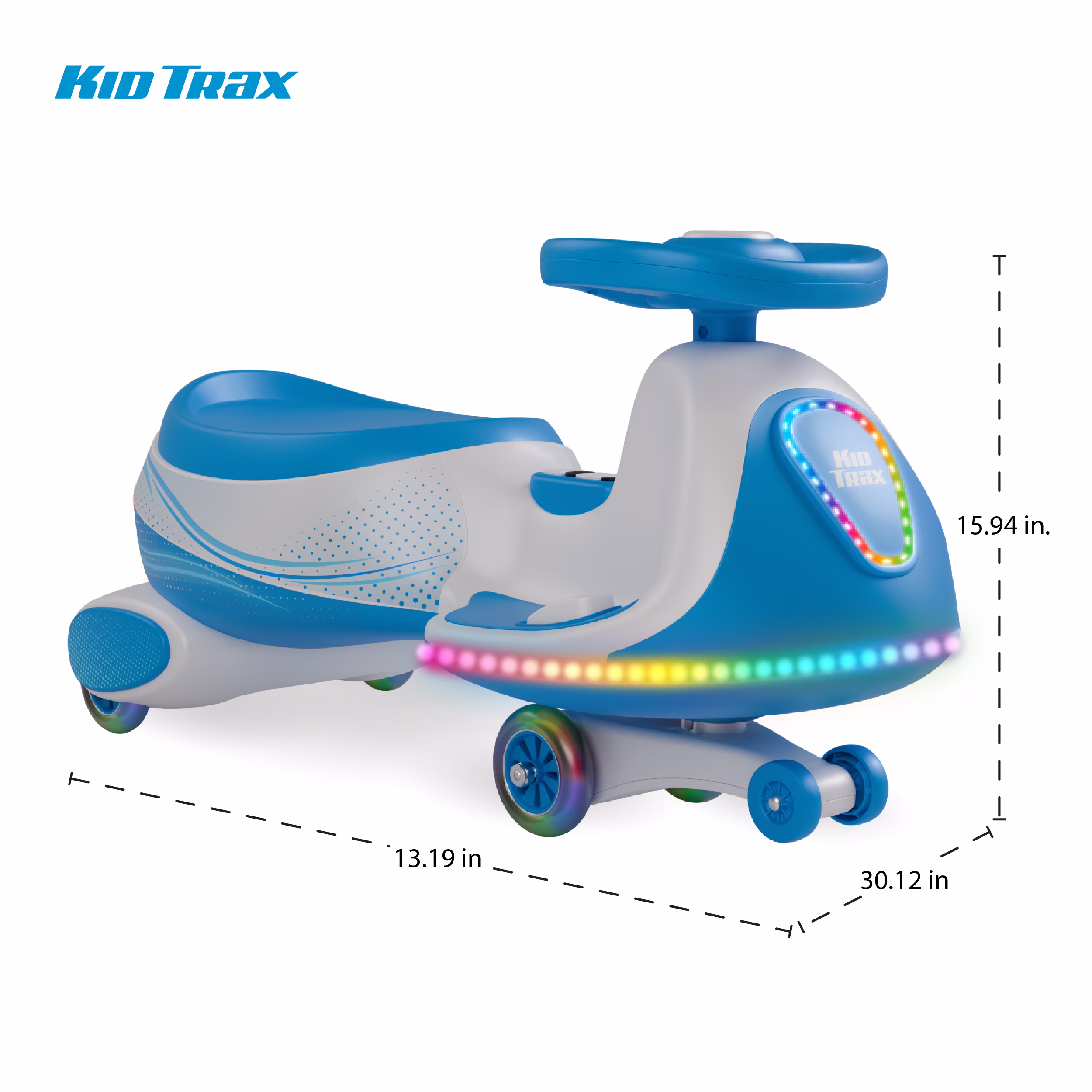 Kid Trax 6V Wiggle Car Ride on Toy for Kids, Turquoise Blue, Ages 3+ - Image 3