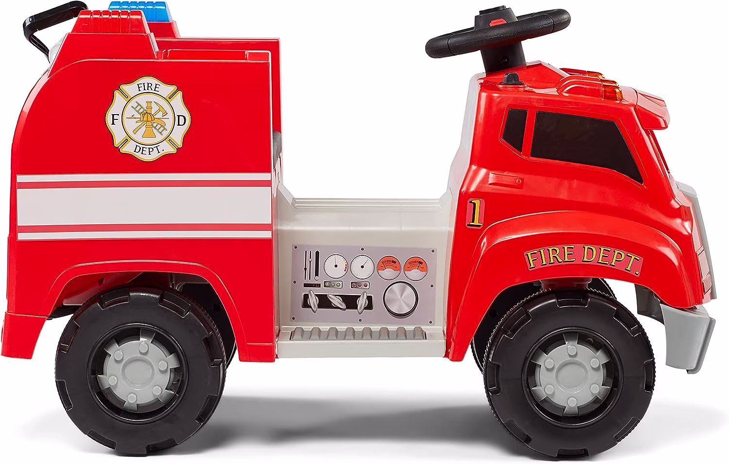 Kid Trax Real Rigs Toddler Fire Truck Interactive Ride On Toy, Kids Ages 1.5-4 Years, 6 Volt Battery and Charger, Sound Effects, Red - Image 3