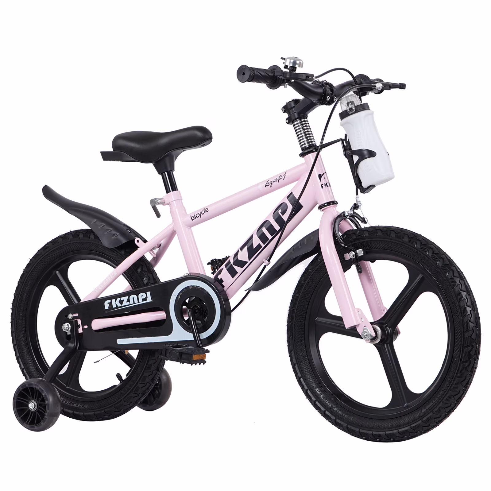 Kids Bike 16 Inch, High Carbon Steel Frame, Magnesium Alloy Wheels, Training Wheels with Night Glow, Adjustable Seat, Water Bottle, Girls & Boys Bicycle Ages 3-9 Y - Image 4
