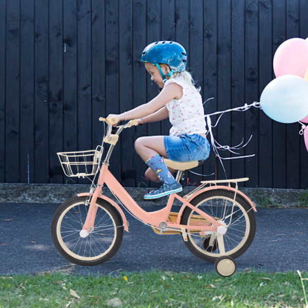 Kids Bike Bicycle with Training Wheels Brake for 3-8 Years Old Toddlers Boys Girls