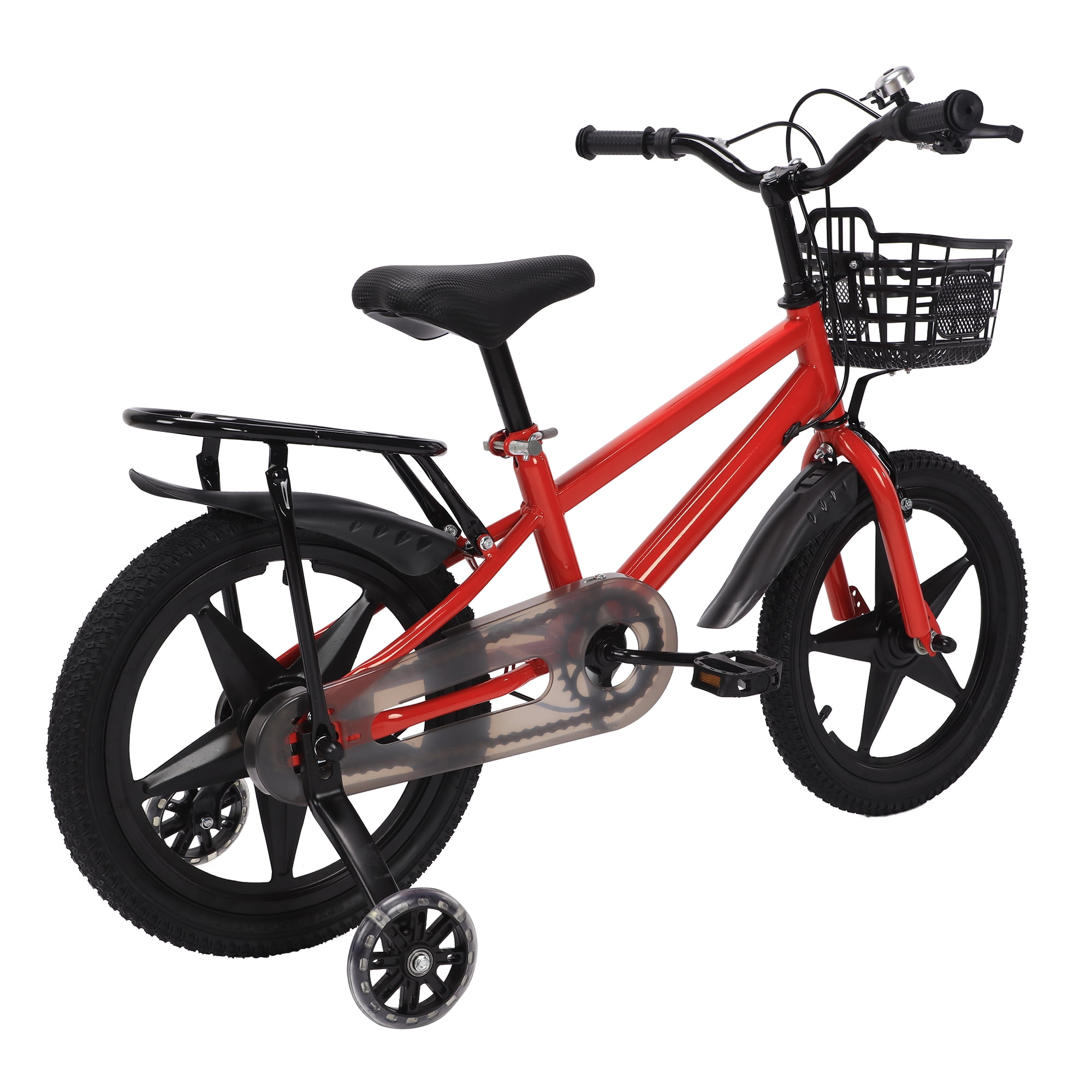 Kids Bike for 3-8 Years Old Boys Girls Toddlers Bicycle with Training Wheels Red White