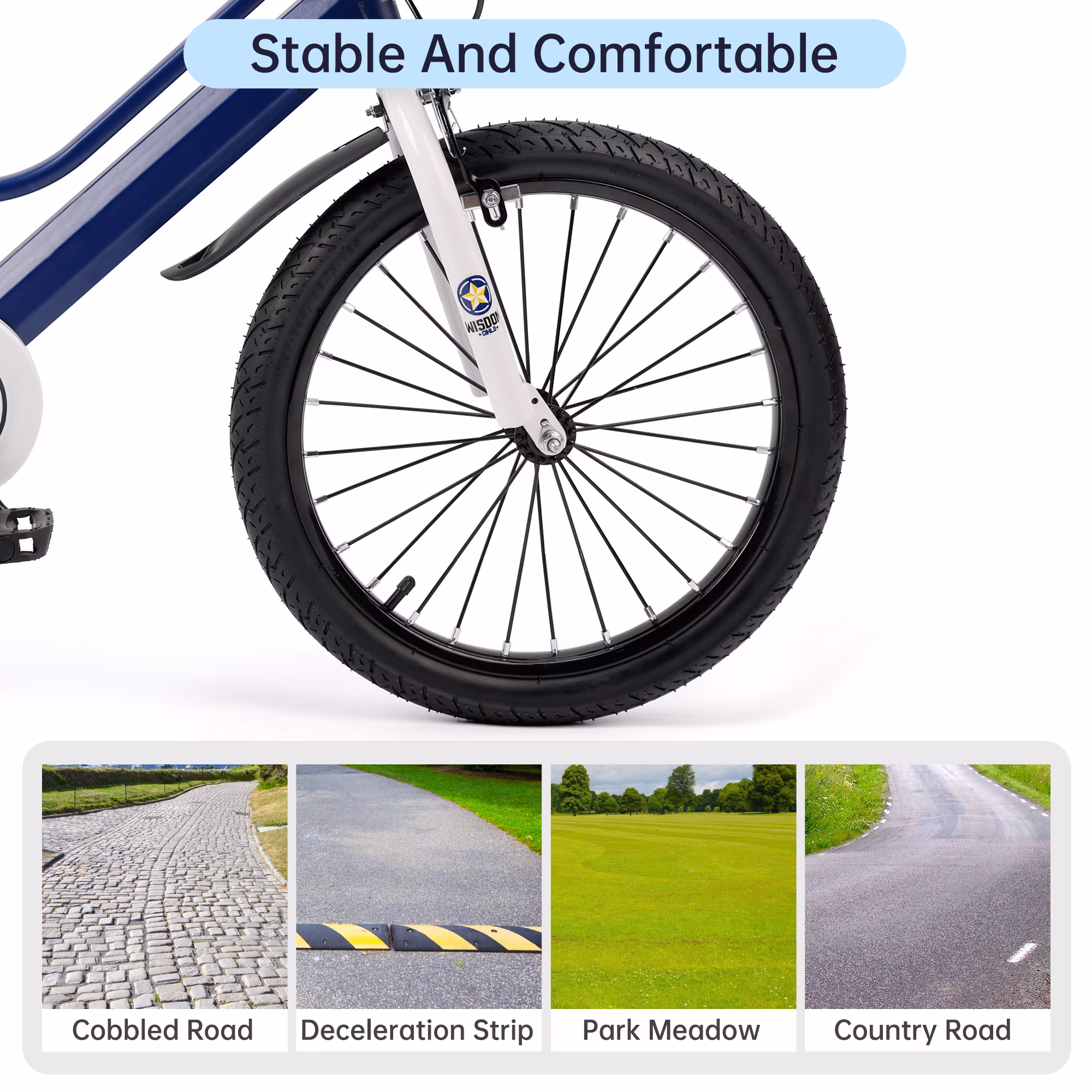 Kids Bike for Boys and Girls 16 18 inch Bicycle with Basket, Training Wheels, Ajustable Handlebars and Seat, Blue - Image 4