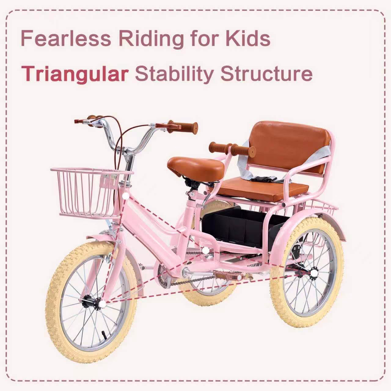 Kids Bike for Girls, Akaber Tricycle for Kids Age 4 - Image 4