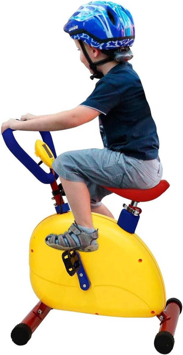 Kids Exercise Bike for Ages 3-8, Adjustable Resistance & Seat, Stationary Cycling for Boys & Girls, Fun Fitness Equipment