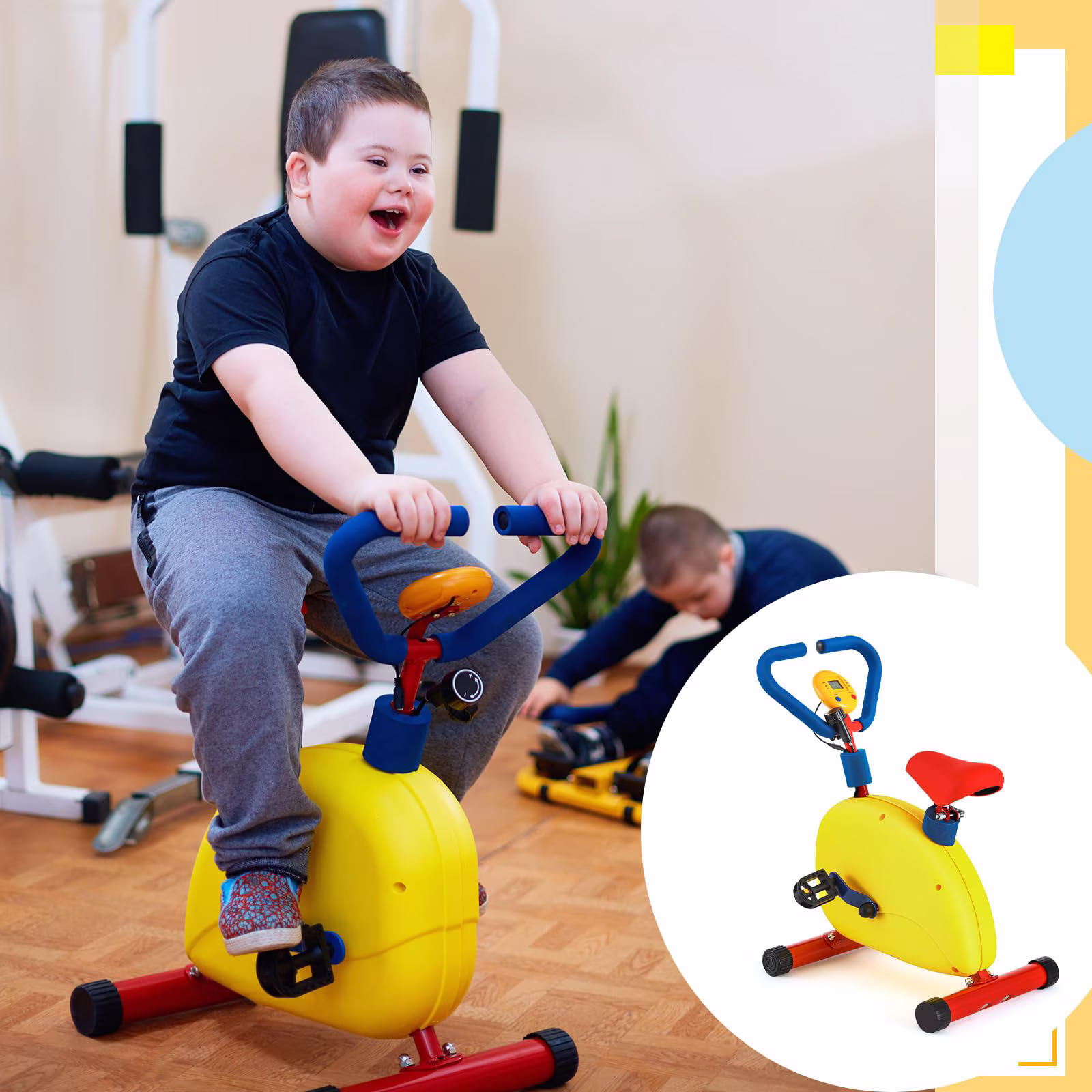 Kids Fitness Exercise Bike Equipment, Childrens Exercise Bike with Adjustable Seat, Kids Stationary Bike Workout Equipment, Gift for Boys Girls - Image 4