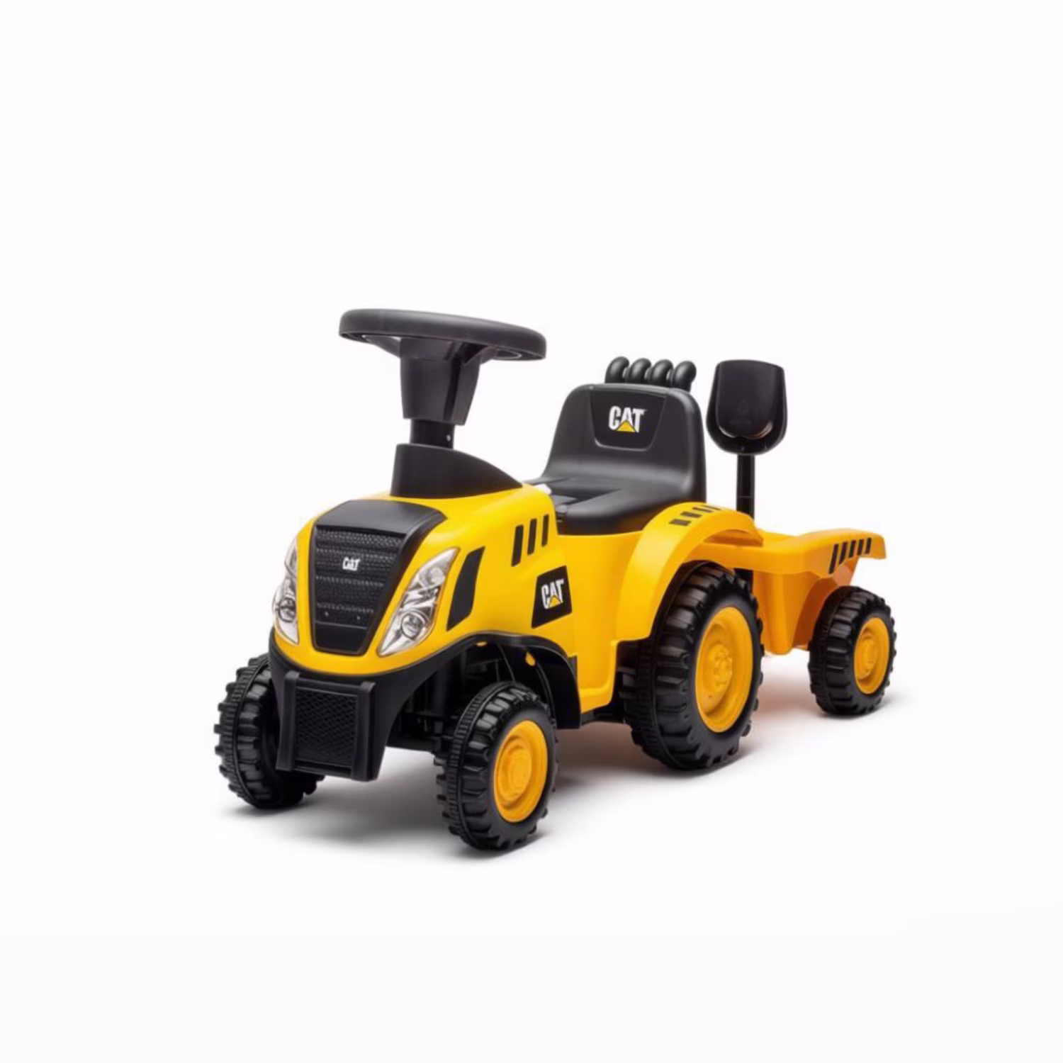 Kids No-Power Ride-On Tractor: Construction Toy with Shovel & Trailer for 18-36 Months Toddlers - Image 5