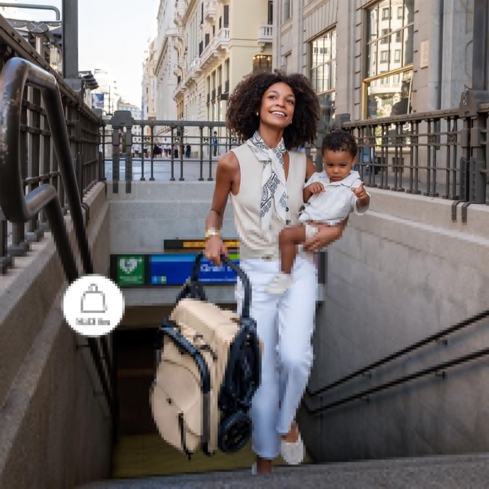 Kinderkraft APINO Compact Lightweight Baby Stroller, Auto-Fold Travel Stroller for Toddler, Only 16 lbs, Up to 48 lbs - Image 5
