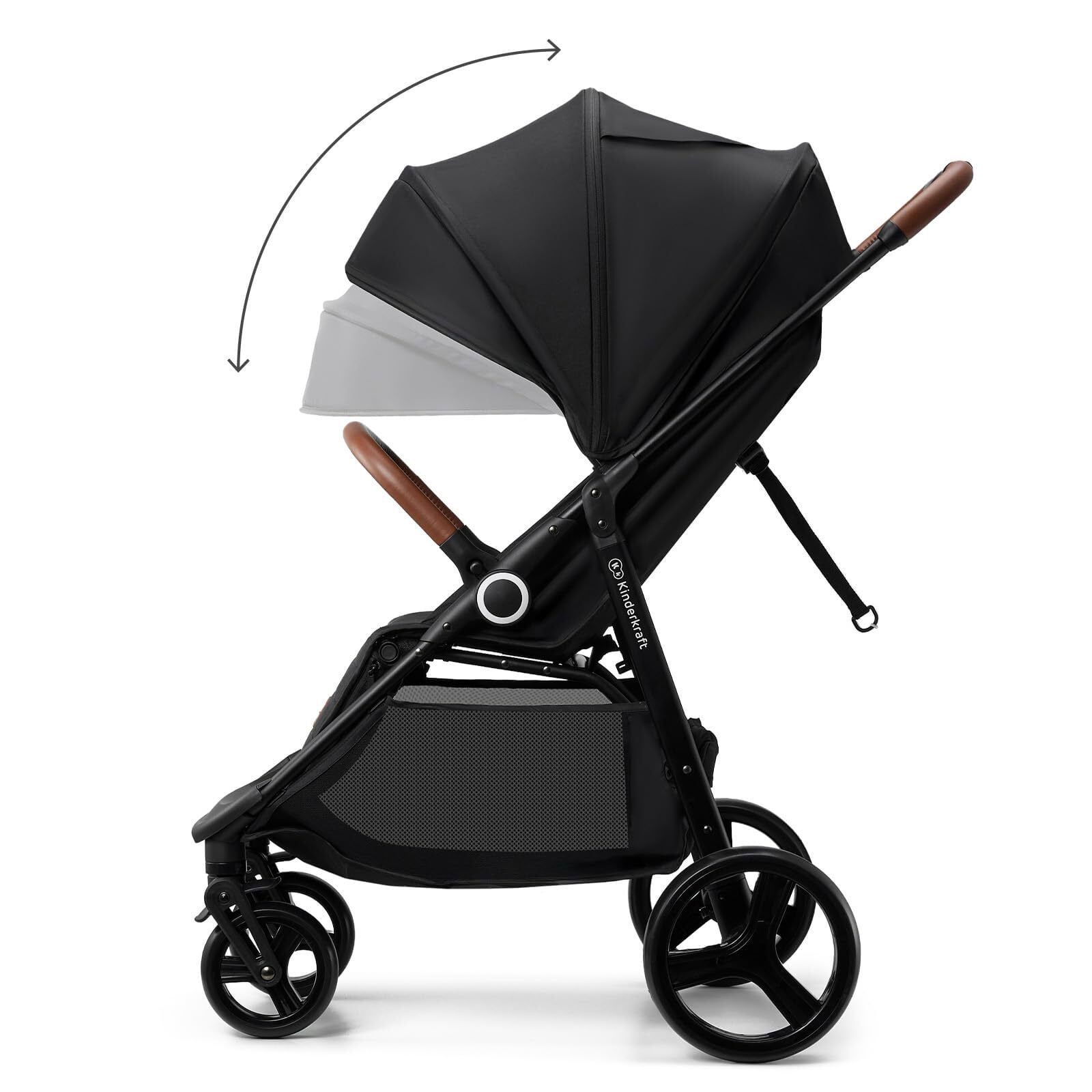 Kinderkraft GRANDE PLUS Baby Stroller, Lie-Flat Recline, One-Hand Fold, Reversible Seat, Full-Size Convertible Stroller, Newborn to 48 lbs - Image 2