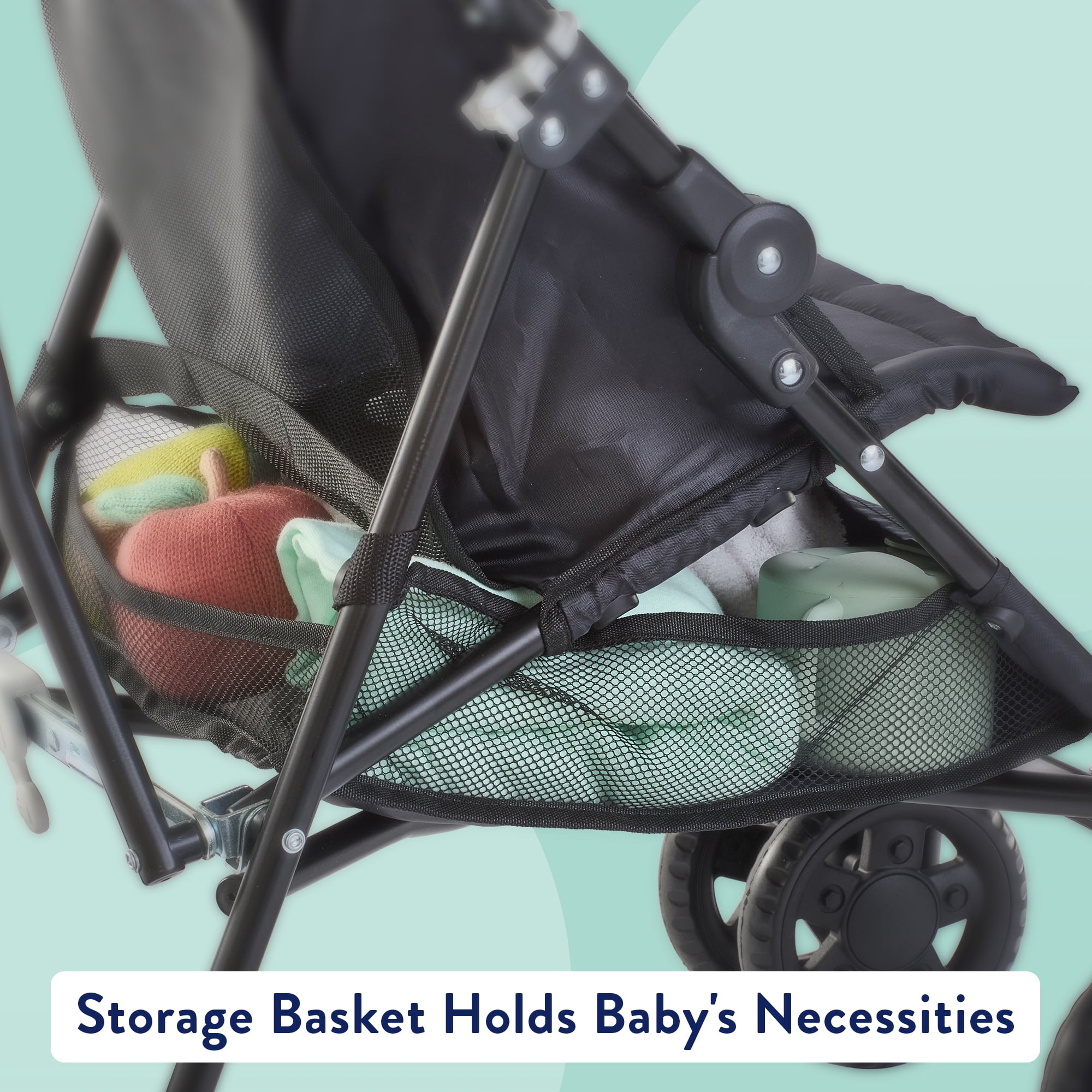 Kolcraft Cloud Umbrella Unisex 9.5 lb. Stroller, Black for Child/Toddler - Image 2