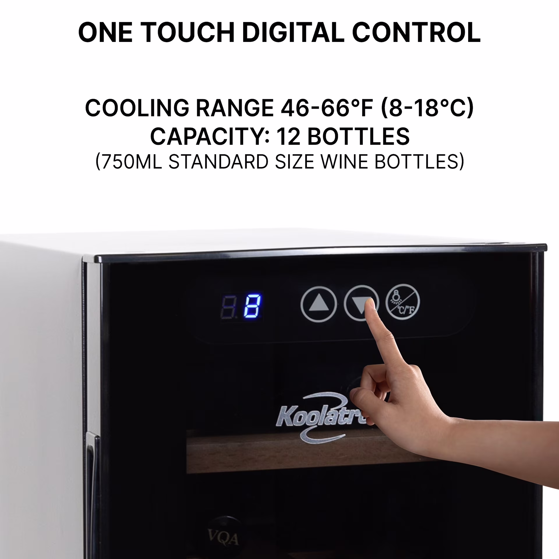 Koolatron 12 Bottle Wine Cooler Freestanding Wine Fridge - Image 2