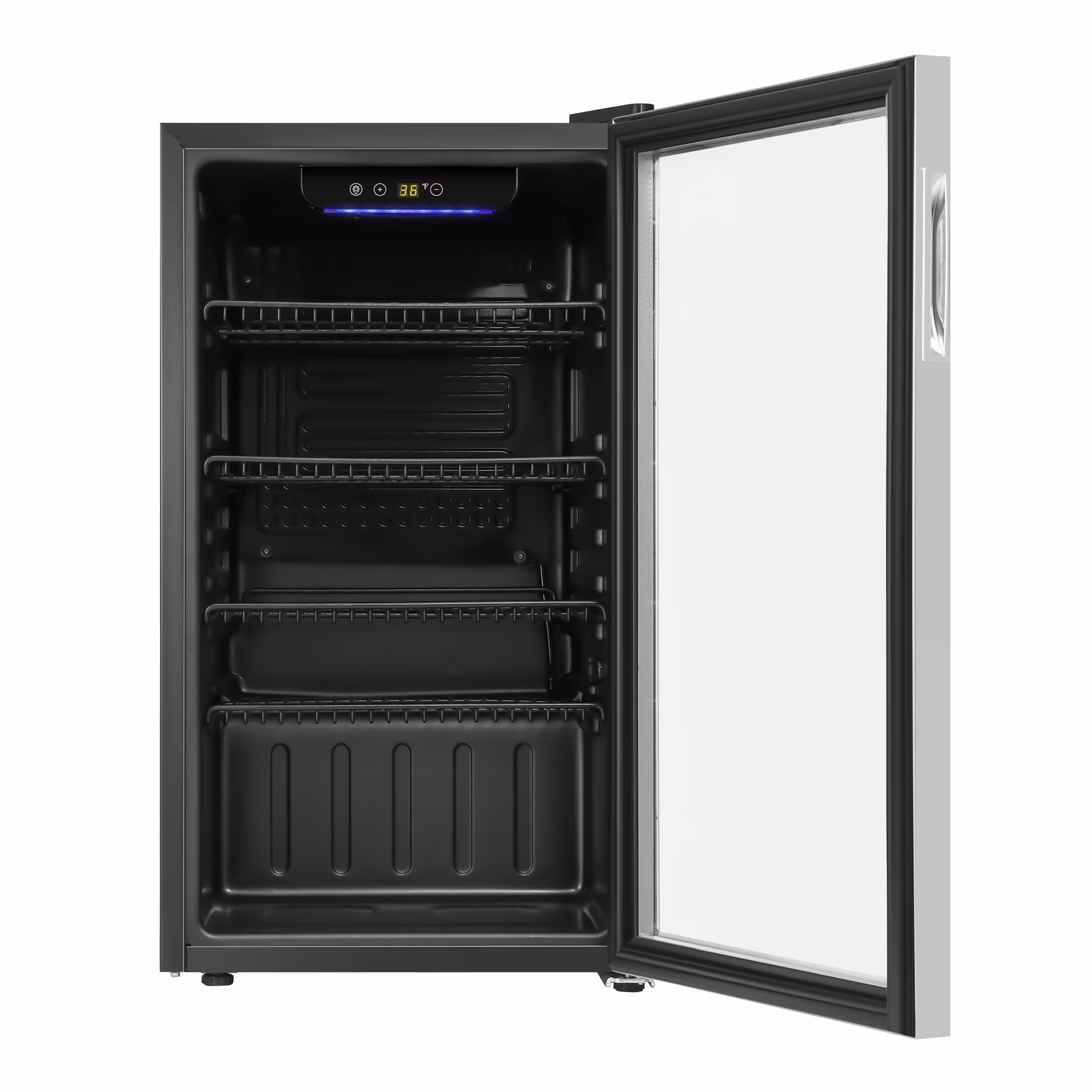 KoolMore 3.2 Cu. Ft. Beverage Refrigerator Merchandiser -With Stainless Steel Trim and Touch Panel For Soda, Beer or Wine Perfect for Use in a Commercial or Home Setting. - Image 5