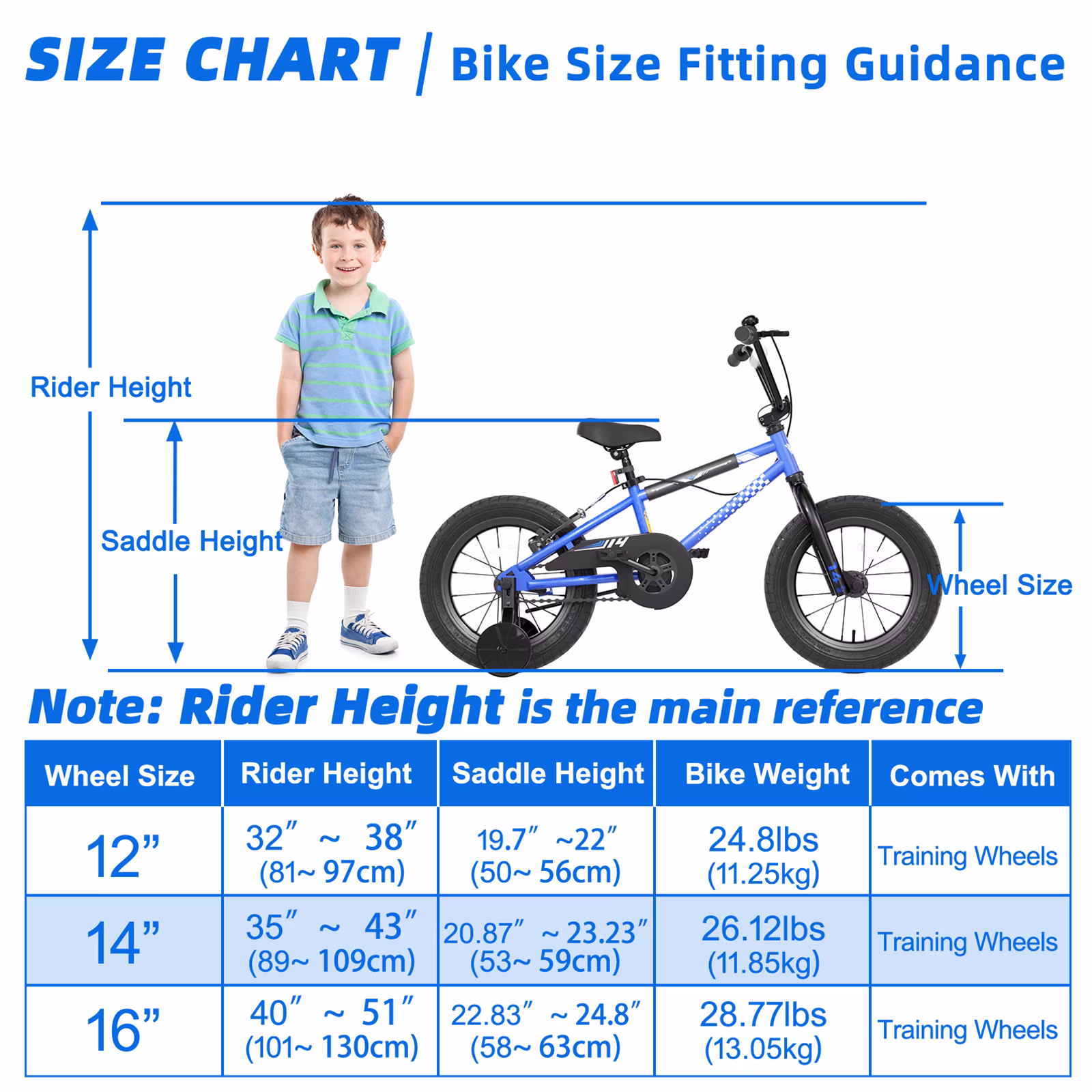Korimefa Kids Bike, 14 inch Boys Bike BMX Style Bicycle with Training Wheels Coaster Brake for 4 5 6 7 Years Old Toddlers Boys, Blue - Image 3