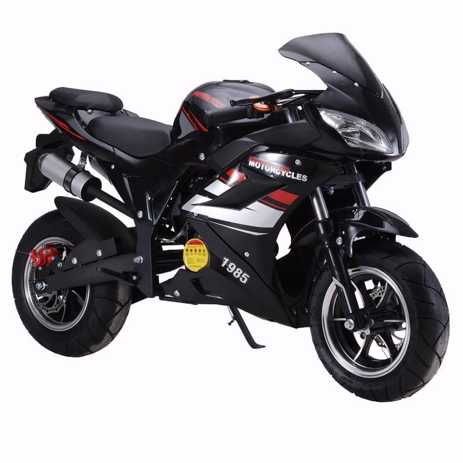 Korogimeeet Kids Gas Street Bike Black 49cc 4-Stroke, Diaphragm Carburetor No Oil Leak, Easy Start Stable Reliable, Dual Disc Brakes, for Youth Beginner, 47 x 30 x 14 Inch - Image 2