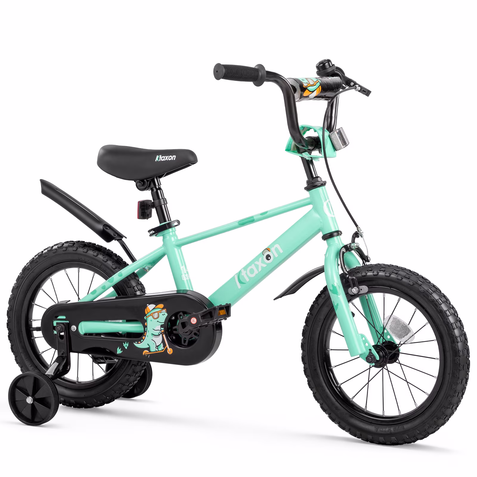 Ktaxon 12 Inch Dino Kids Bike for Boys & Girls Age 2-4, Dinosaur Bicycle w/ Training Wheels, Dual Brakes for 32"-41" Tall - Image 3
