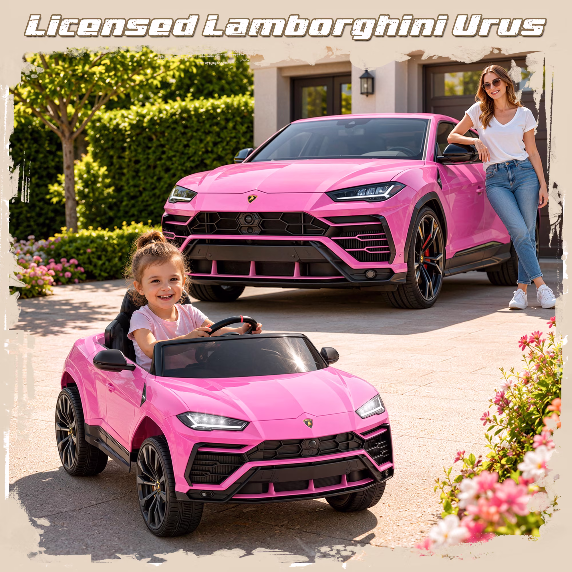 Lamborghini 12V Ride On Car for Kids, Electric Car with Remote Control, Music, Lights, Powered Ride On Toys for 3+ Years Olds - Image 4