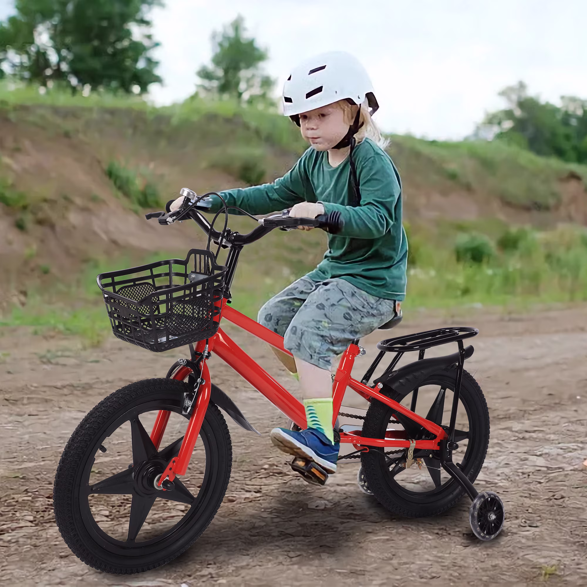 Sport Kids Bike Bicycle Toddlers Bicycle Beginners Boys Girls Ages 3+ Years