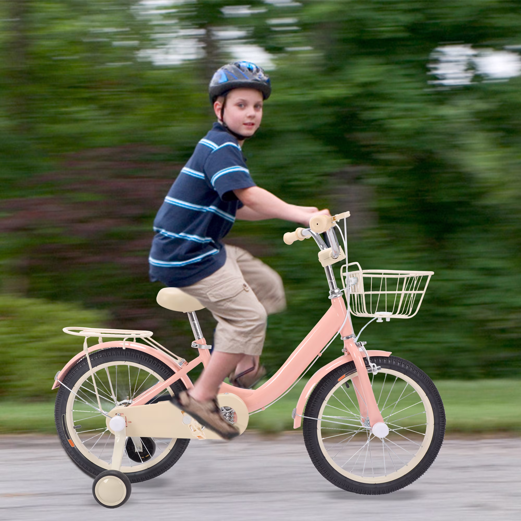 LELINTA Kids Bike Toddler Adjustable Bicycle with Training Wheel for 4-7 Years Old Girl Pink - Image 2