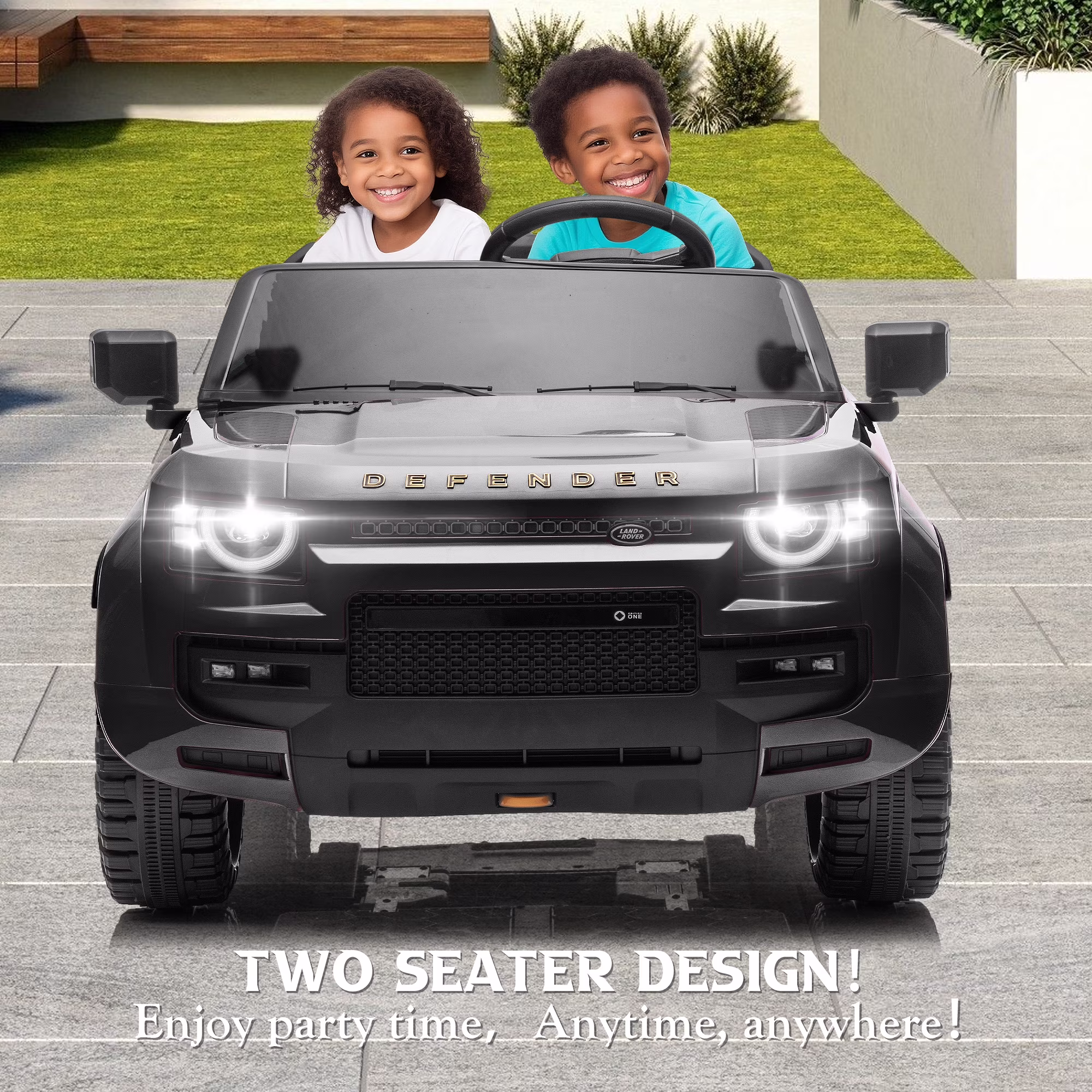 Letsgokid 24V 2 Seater Licensed Land Rover Defender Ride on Car with Parent Remote Control, 4WD, Toy Shovel, Soft Start, LED Lights, Music, Electric Ride on Car Toys for Kids 3+ - Image 5