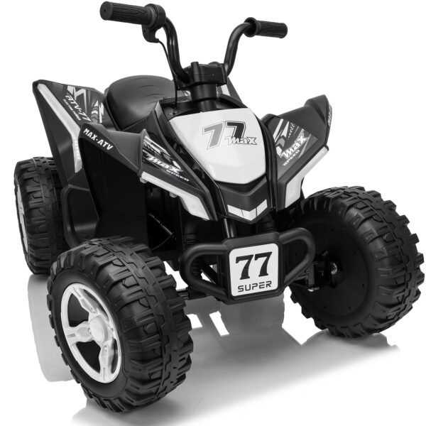 Letsgokid Kids ATV 4 Wheeler, 24V 2 Seater Electric ATV Ride On Toy for Big Kids with 110lb Weight Capacity, 200W Motor, 3.7Mph Max Speed, Spring Suspension, LED Lights, Music