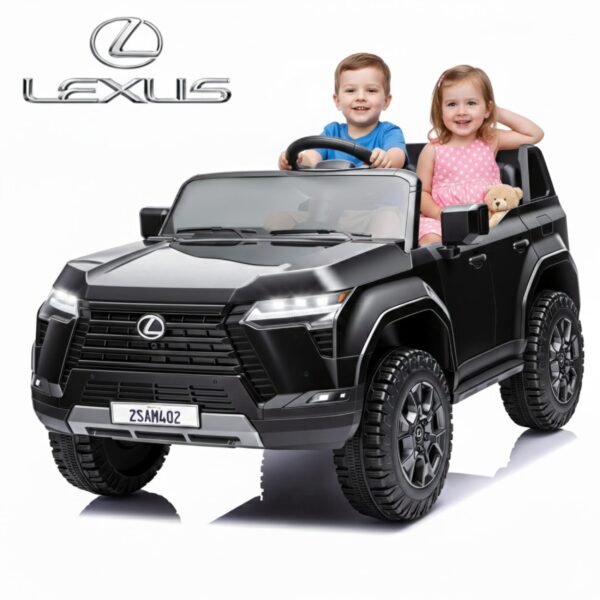 Lexus GX550 24V Kids Ride-On Car, 2-Seater Electric Toy Car with Parent Remote Control, High Speed 3.73MPH, LED Lights & Bluetooth Music for Boys Girls Ages 3-8, Black