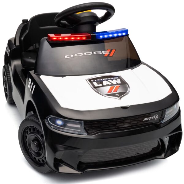 Licensed Dodge Ride on Toy, Toddler Electric Police Car for Kids 1 to 3 with Lights,Music