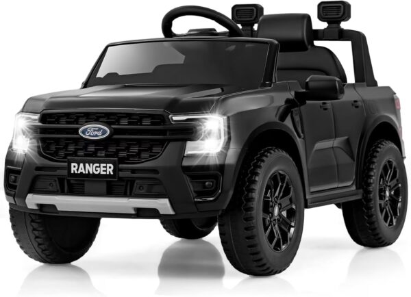 Licensed Ford Ranger Ride on Car for Kids by OLAKIDS, 12V Electric Vehicle with Remote Control, Toddlers Battery Powered Toy Gift with 2 Speeds, Wheels Suspension, Storage Space, Bluetooth USB