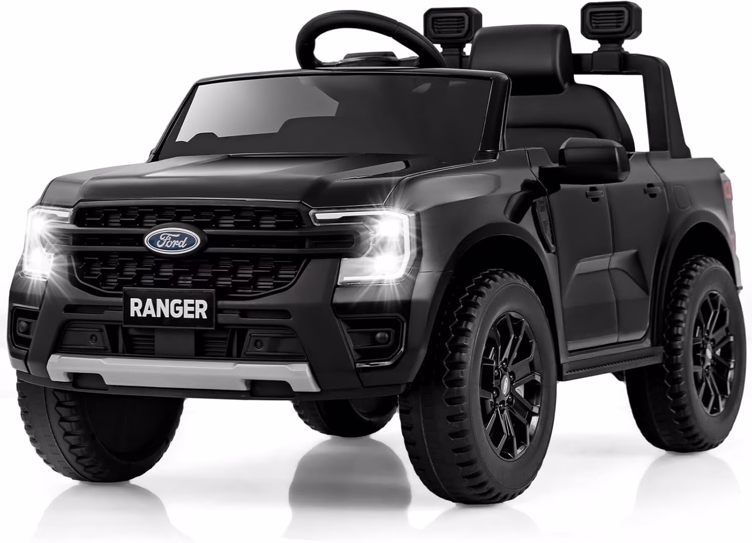 Licensed Ford Ranger Ride on Car for Kids by OLAKIDS, 12V Electric Vehicle with Remote Control, Toddlers Battery Powered Toy Gift with 2 Speeds, Wheels Suspension, Storage Space, Bluetooth USB