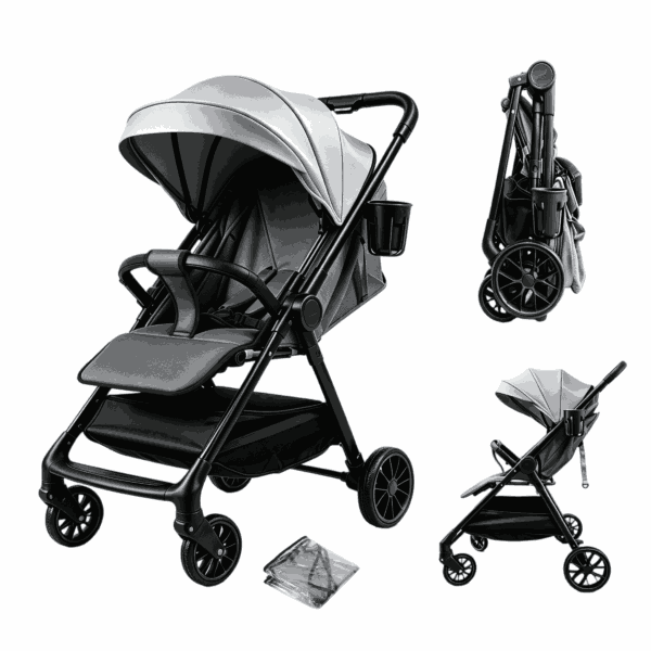 Lightweight Travel Baby Stroller, Fold Infant Pushchair & Pram for 0-3 Years Old,Compact,Folding,Unisex,GREY