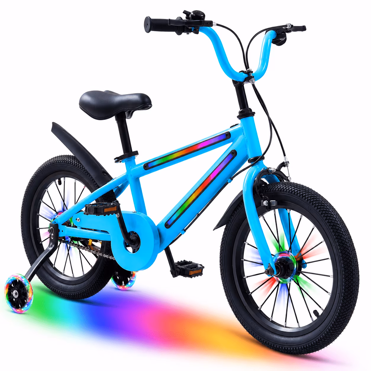 Lukstr Kids Bike for Boys, 16" Bike for Kids Ages 4-7, Bicycles with LED Light-up and Training Wheels