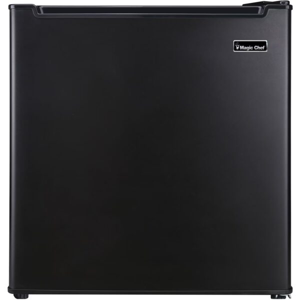 Magic Chef 1.7 Cu ft One-Door No Freezer Mini Fridge, Black, E-Star