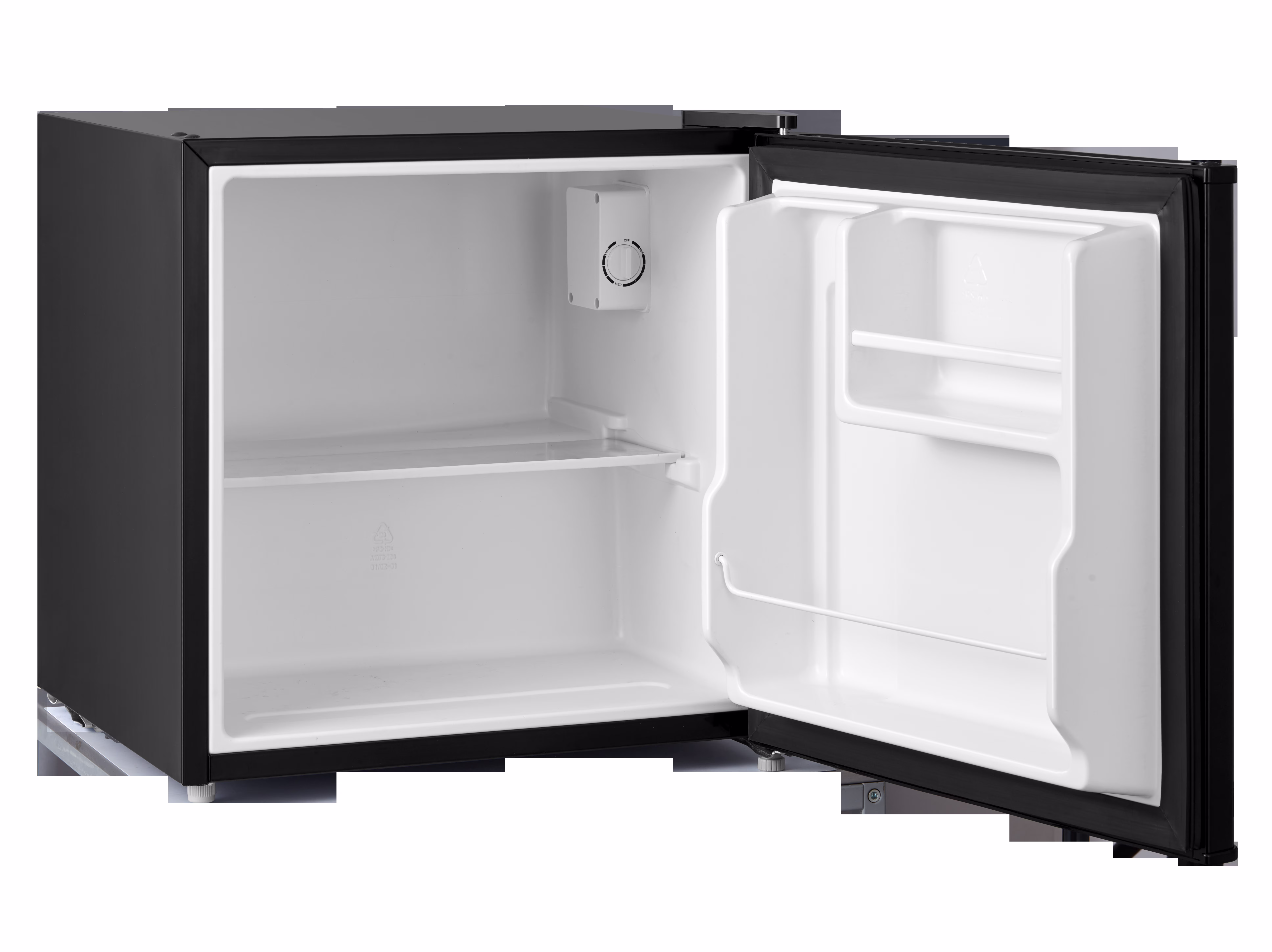 Mainstays 1.7 cu ft Compact Mini Refrigerator, Freezerless Single Door Fridge, Black, for Dorm, Bedroom or Office - Image 4