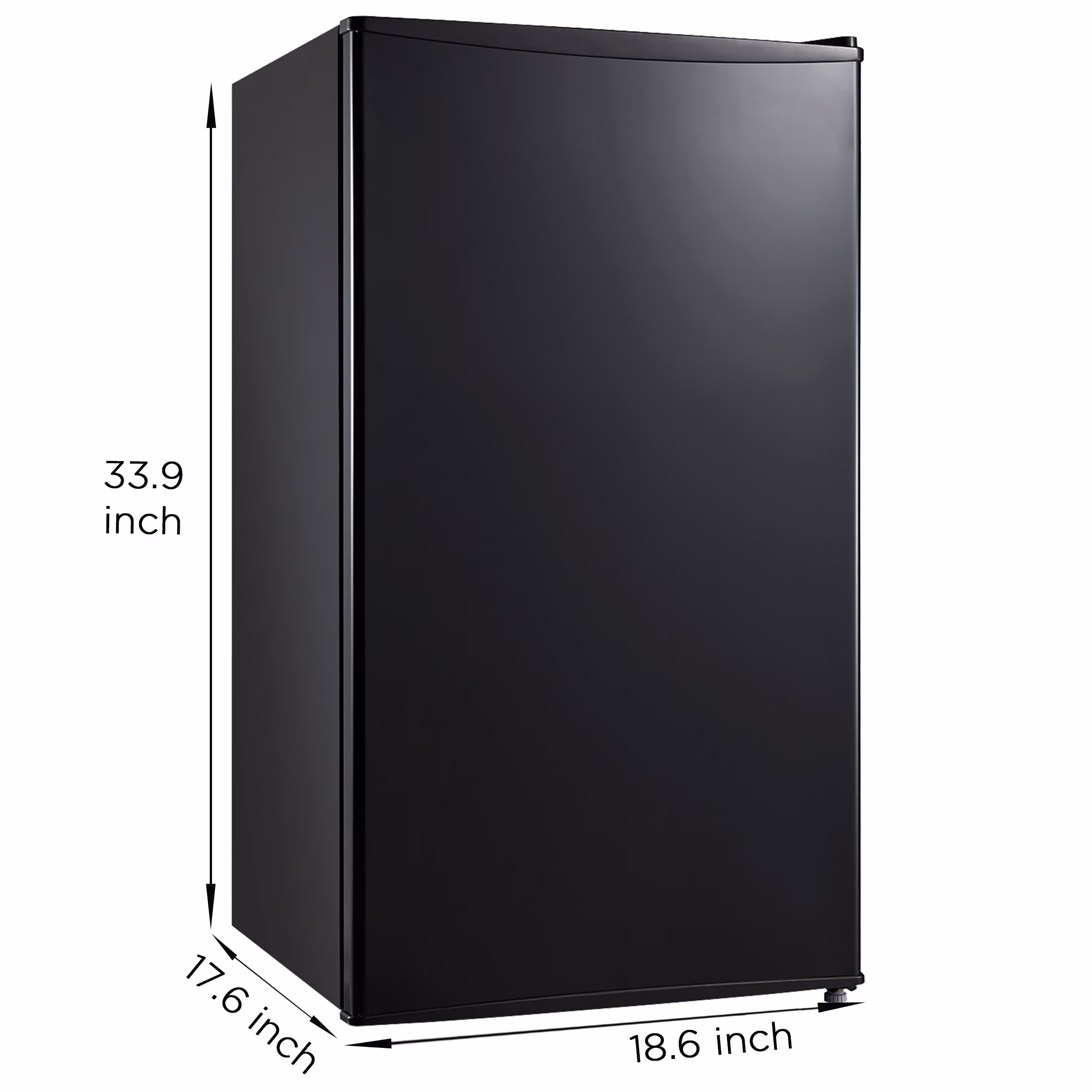 Mainstays 3.3 cu ft Compact Single Door Refrigerator Mini Fridge, Black - Image 2