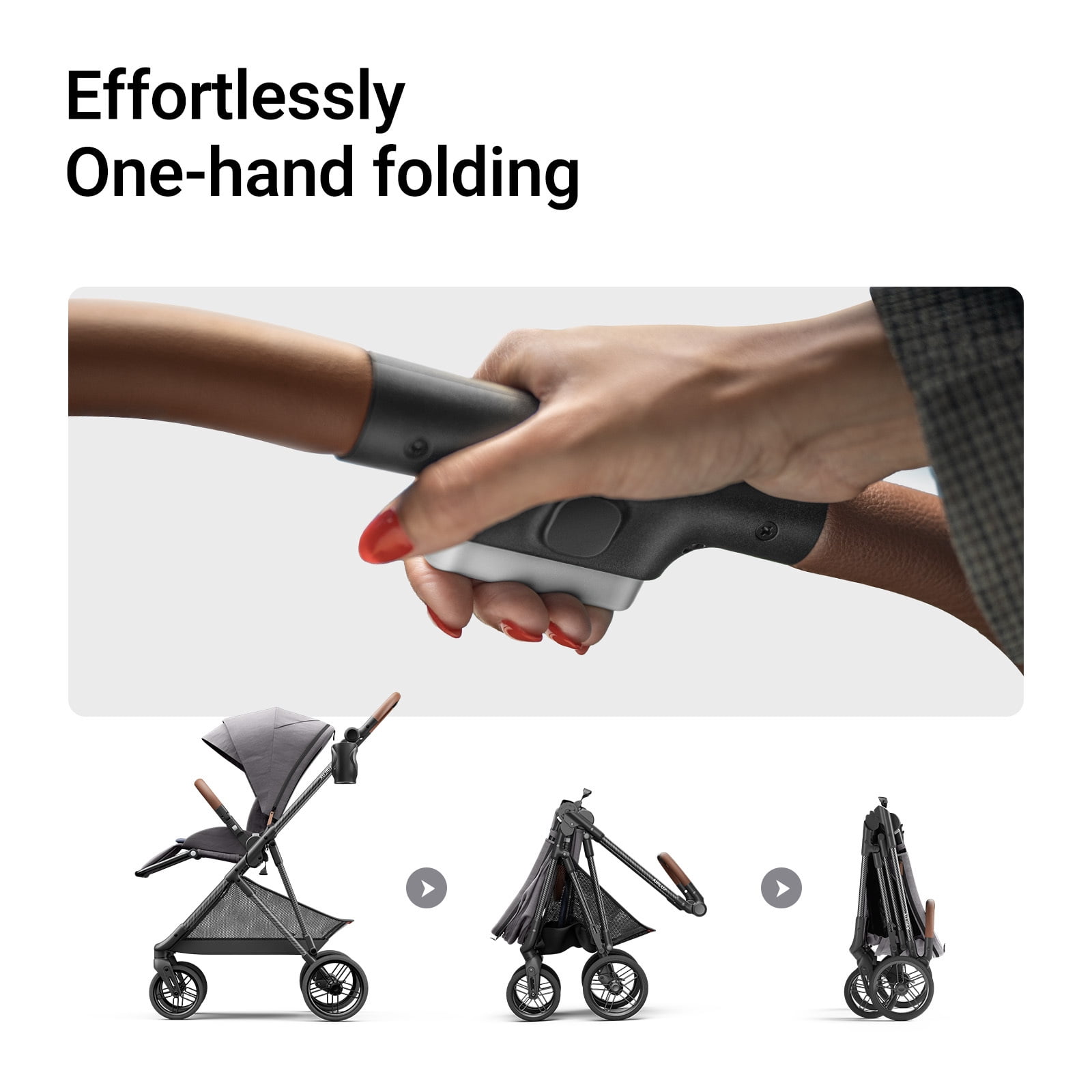 Mamazing Baby Stroller Air Lux Carbon Fiber 15.9 lbs Lightweight Compact Fold Reversible Seat with UPF 50+ Canopy for Infant Toddler - Image 3