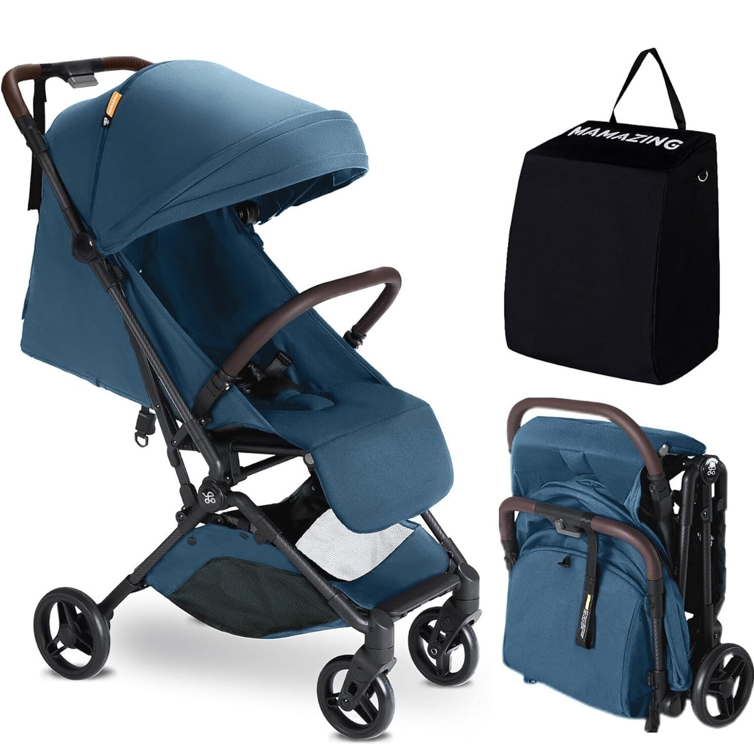 Mamazing Baby Stroller Ultra Air Lightweight Foldable Carbon Fiber Travel Stroller Toddler Infant