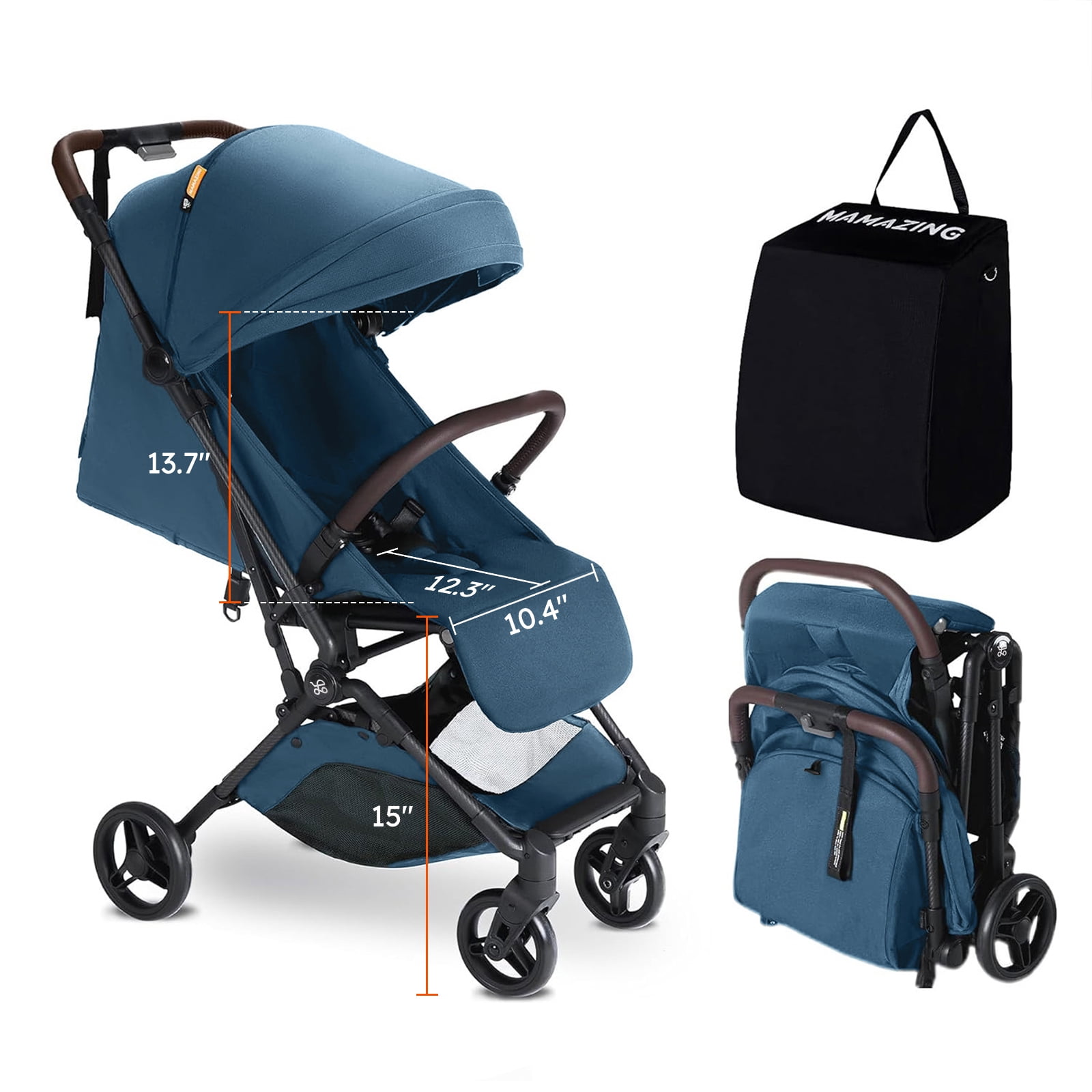 Mamazing Baby Stroller Ultra Air Lightweight Foldable Carbon Fiber Travel Stroller Toddler Infant - Image 2