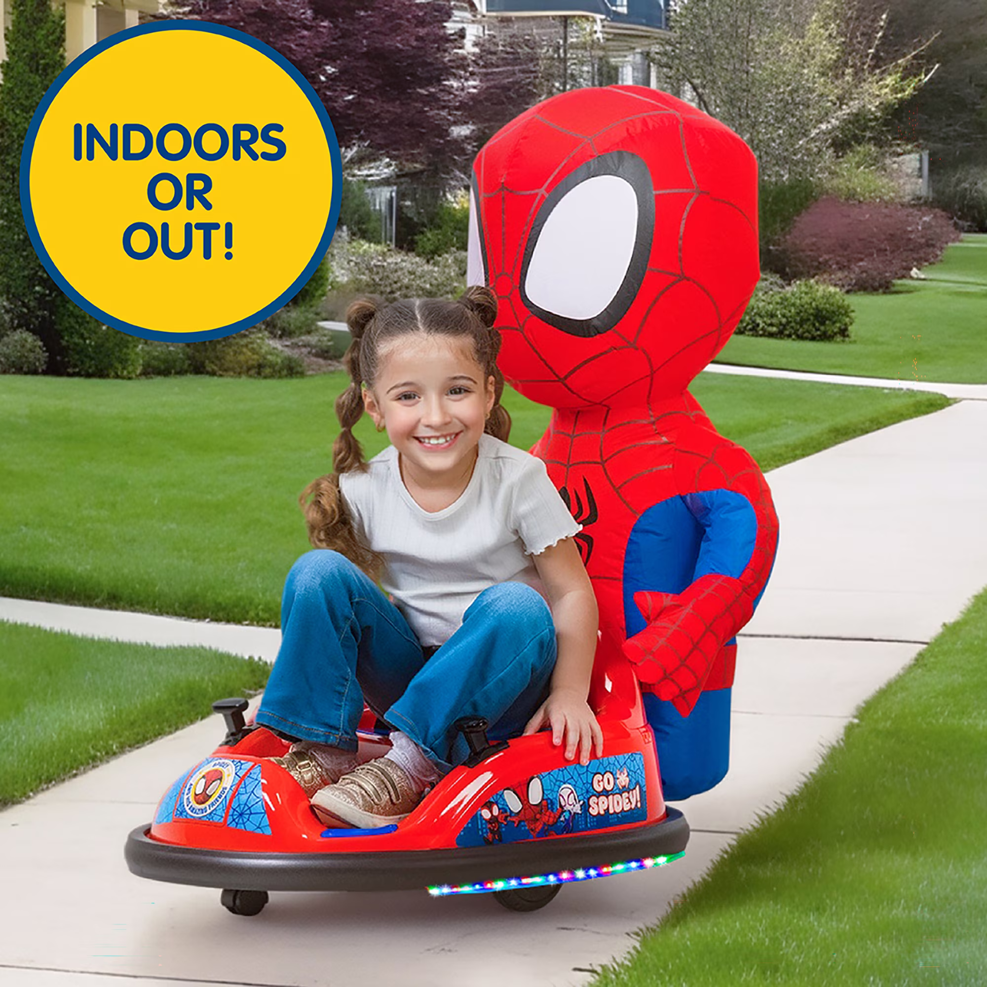 Marvel Spider-Man Spidey ImaginAir 6V Powered Ride-On Bumper Car with Inflatable Character - Image 5